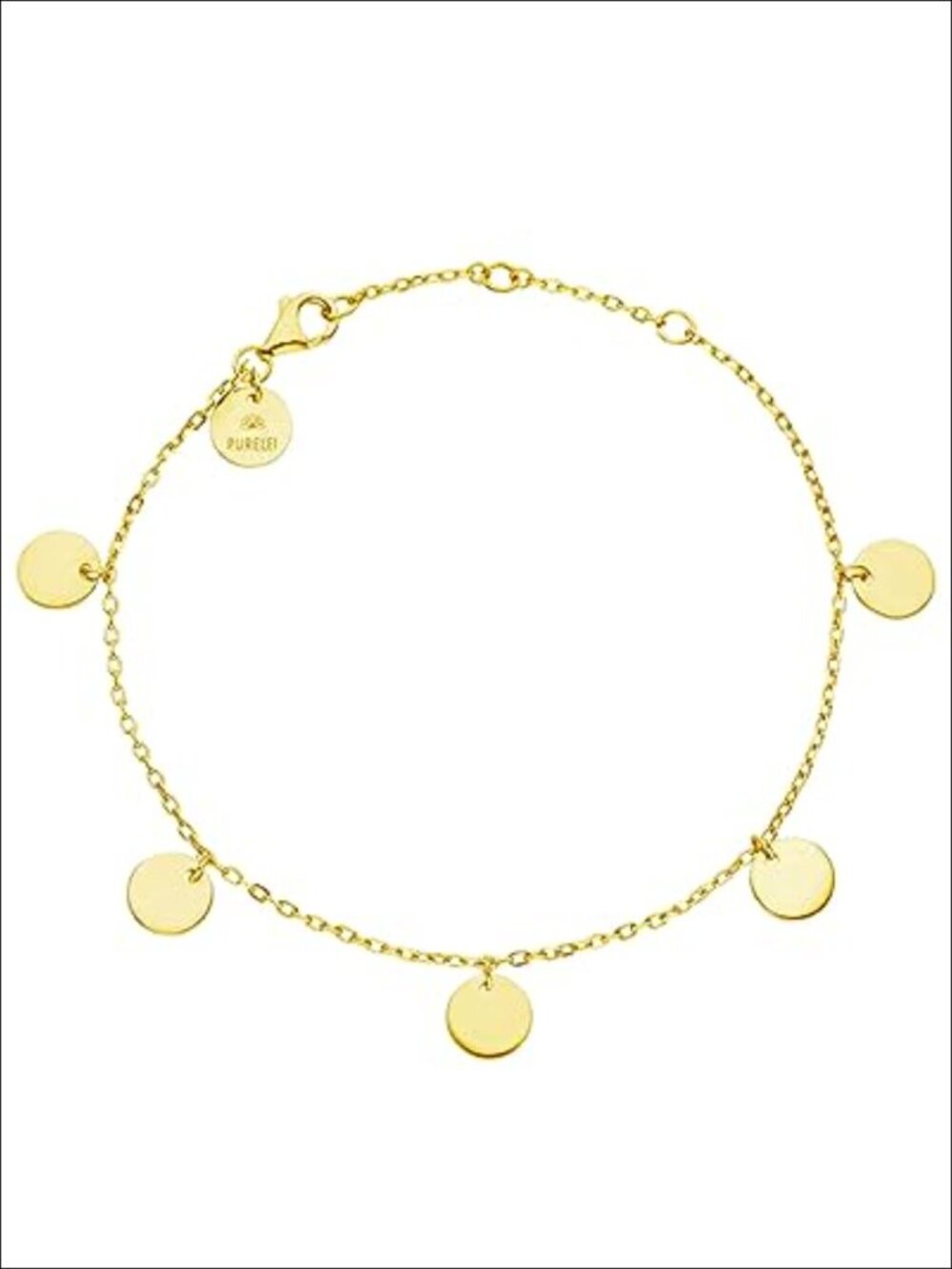 Stainless Steel Link Bracelet Adjustable 18K Gold Plated